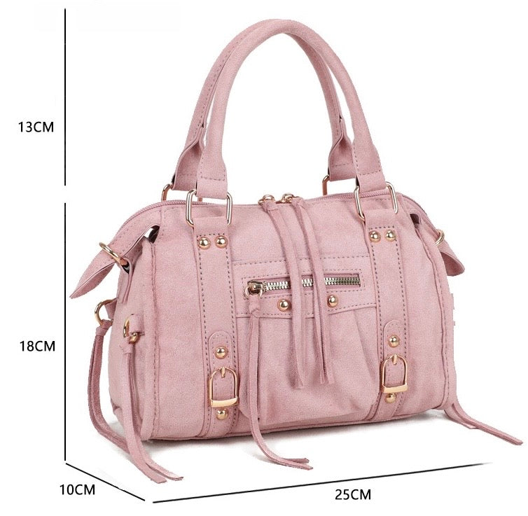Liv Classic Suède Medium Tas - Roze