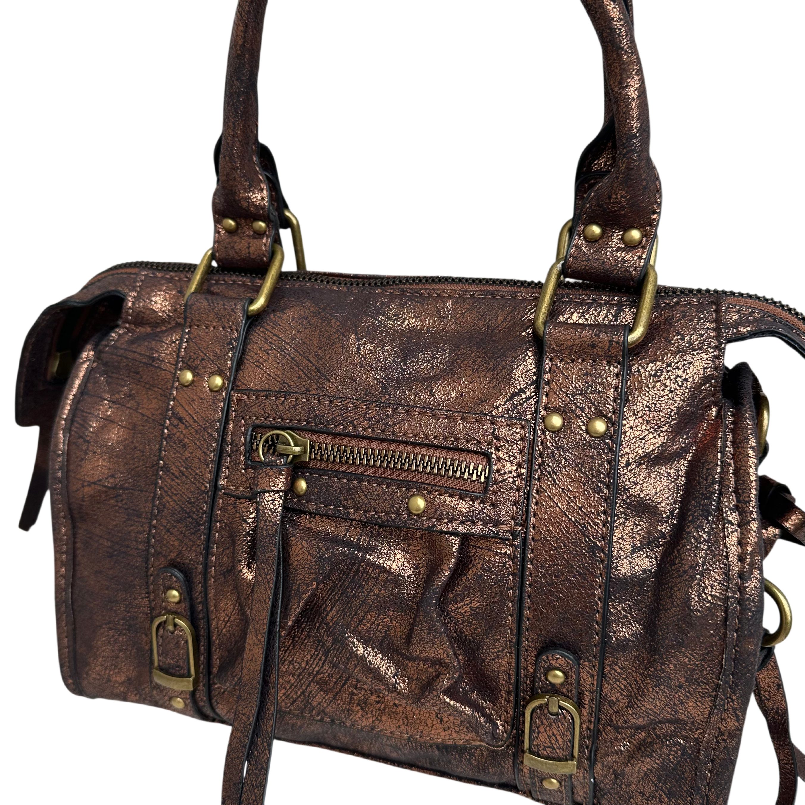 Liv Glossy Medium Tas - Bronze