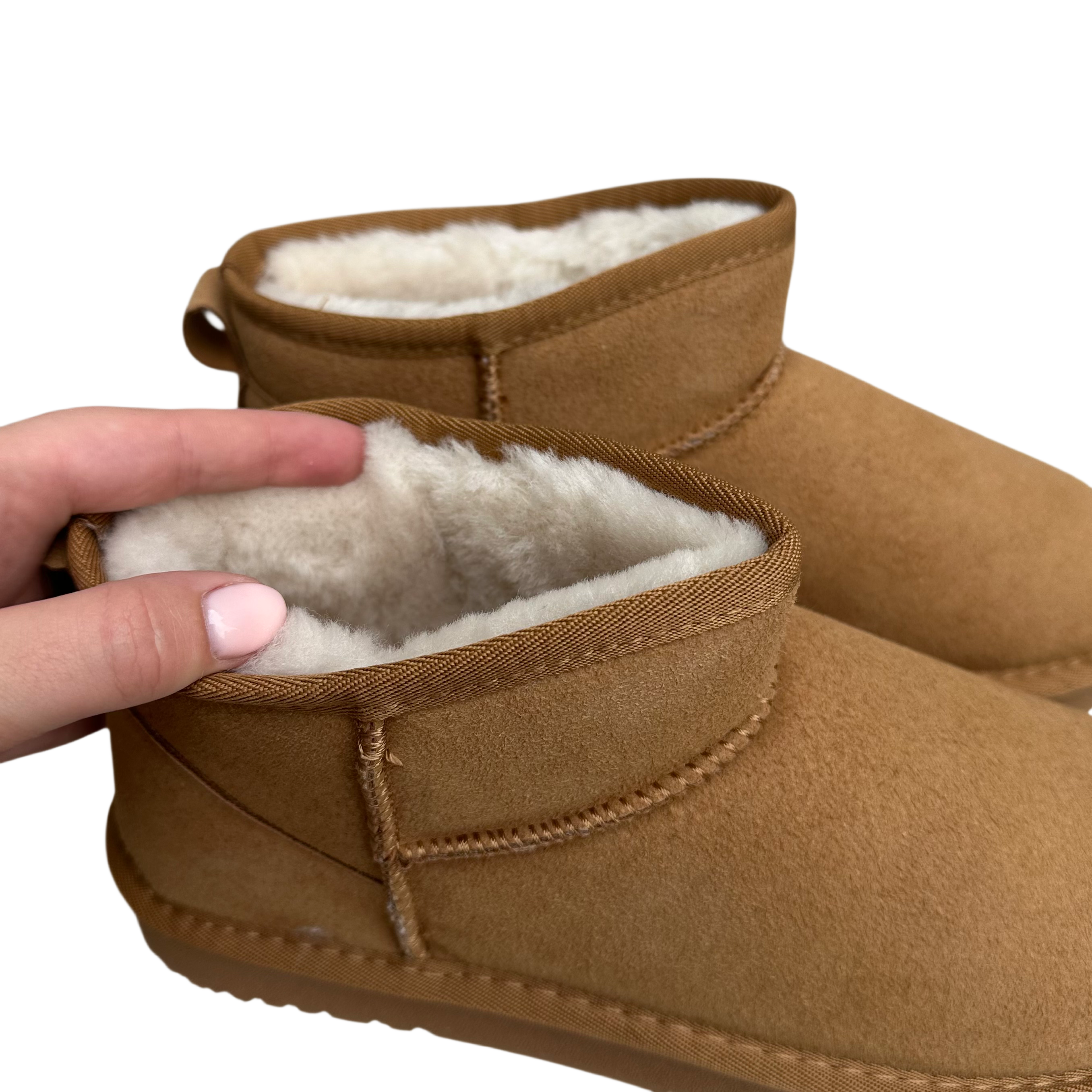 Fluffy Boots Lage Zool - Camel