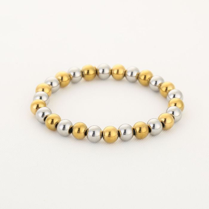 Beads Bracelet - Mix Silver and Gold
