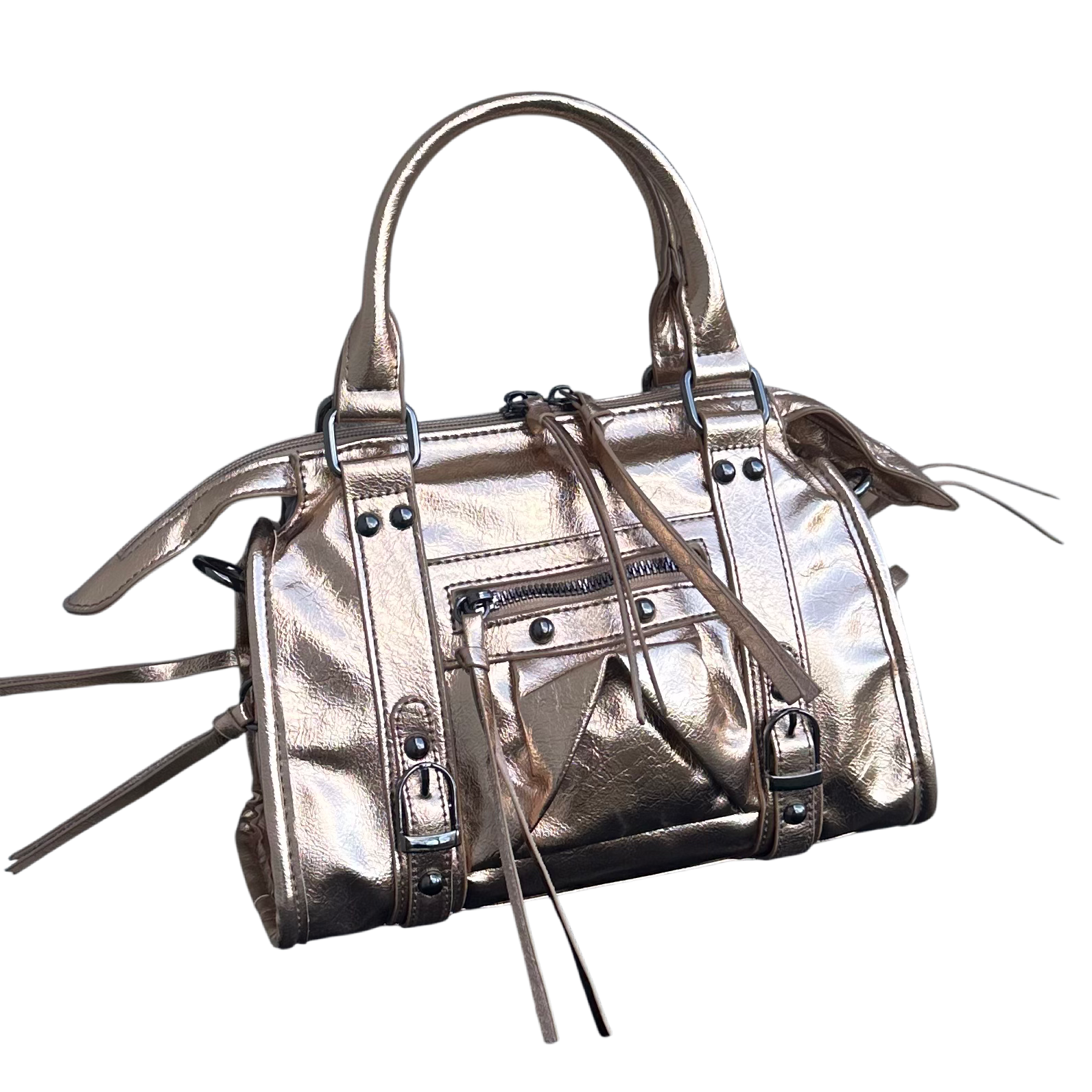 Liv Glowy Medium Tas - Glitter Rosé