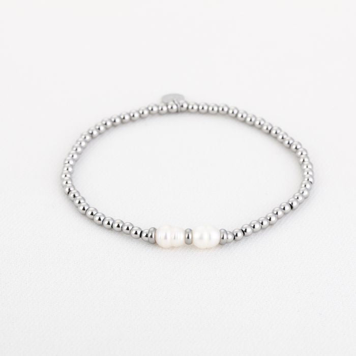 Beads Parel Bracelet - Silver