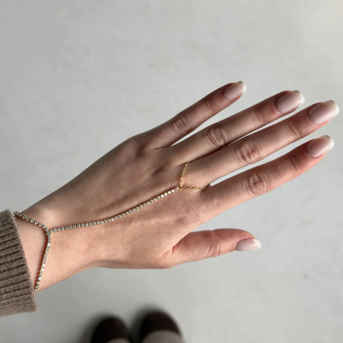 Handchain Zirkonia - Gold