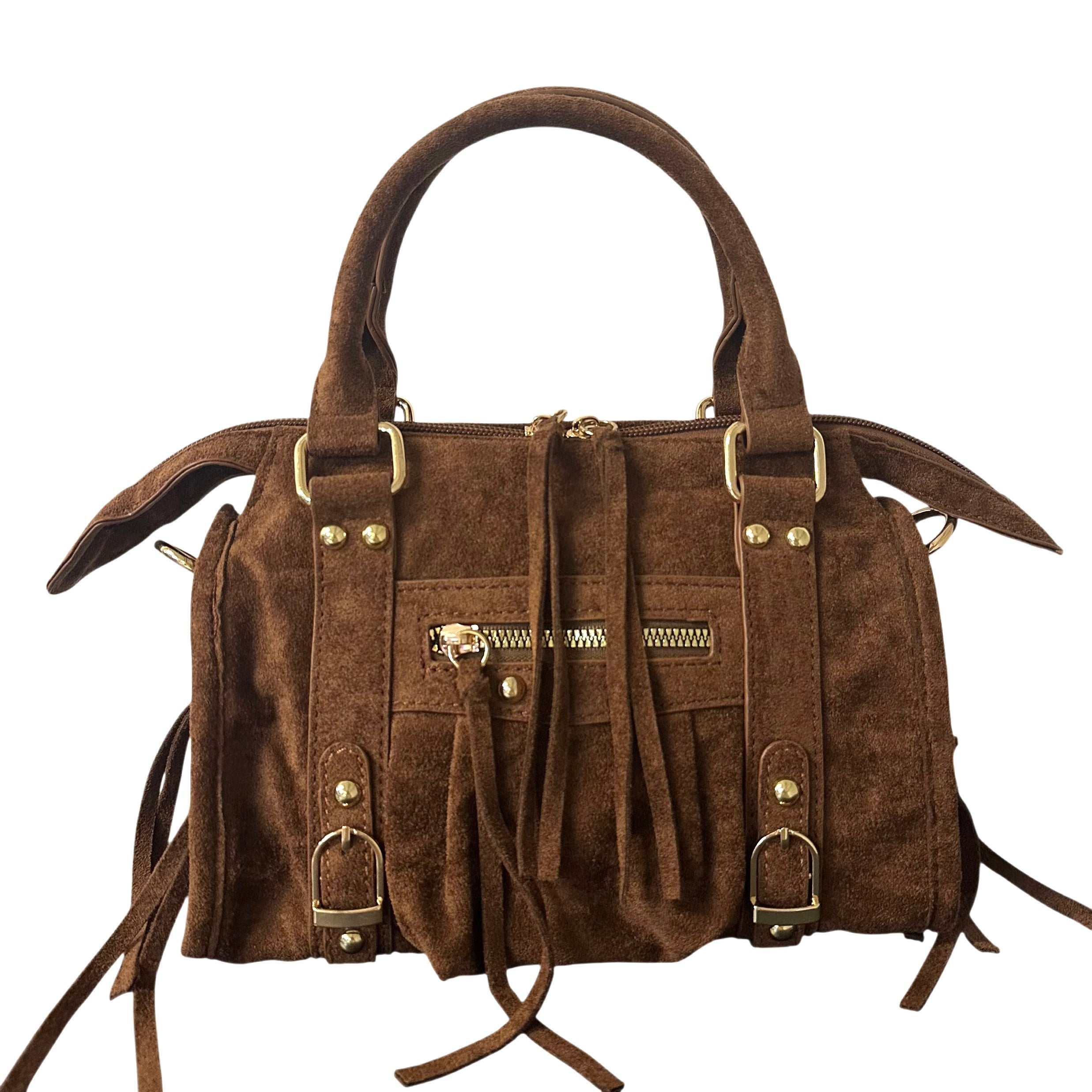 Liv Classic Suède Medium Tas - Bruin