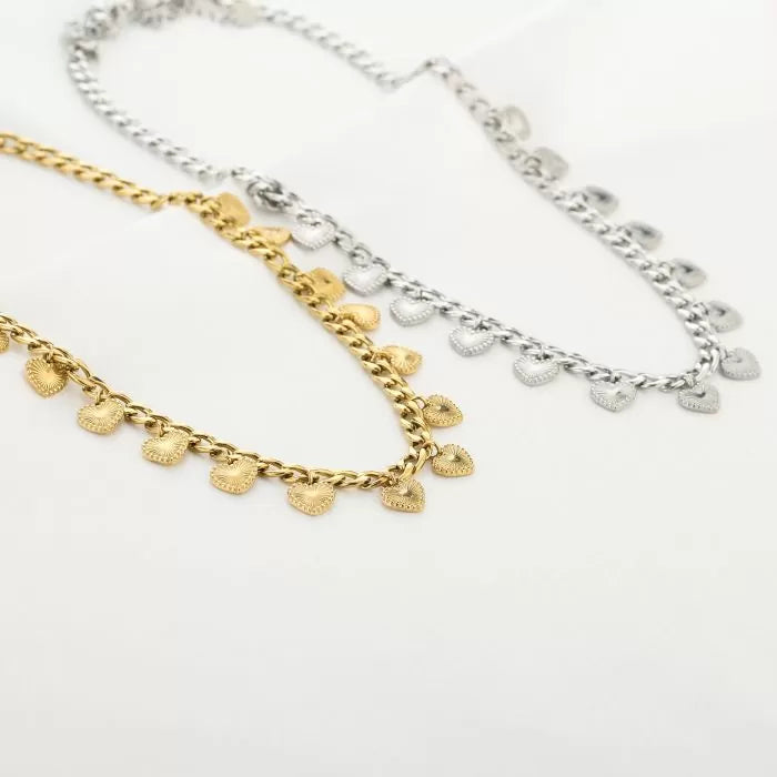 Classica Hearts Necklace - Silver