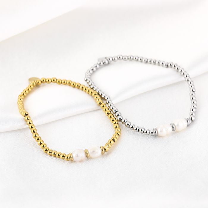 Beads Parel Bracelet - Silver