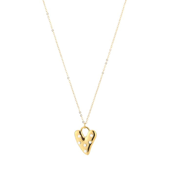 Parels Heart Mini Necklace - Gold