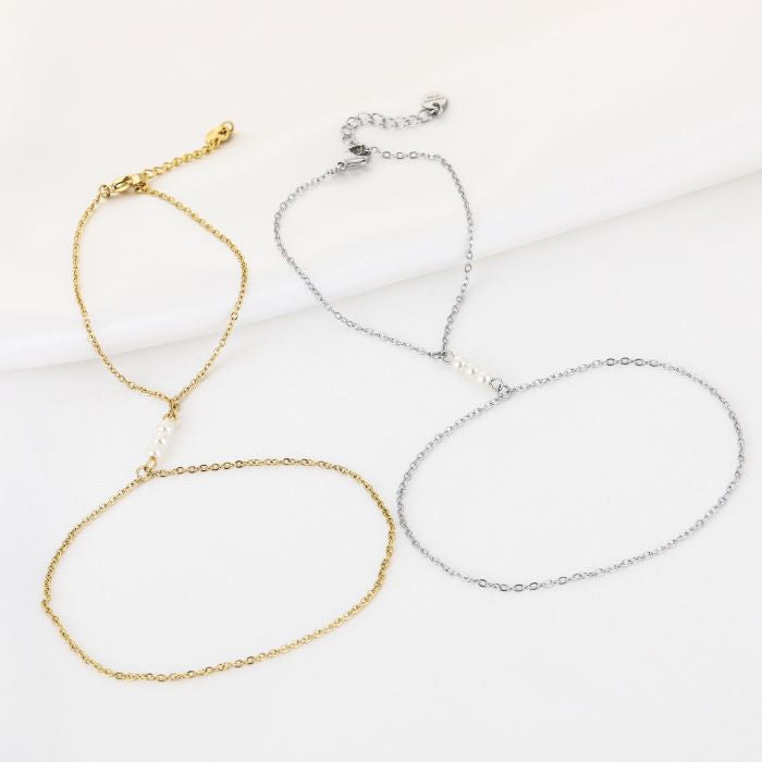 Handchain Parels - Silver