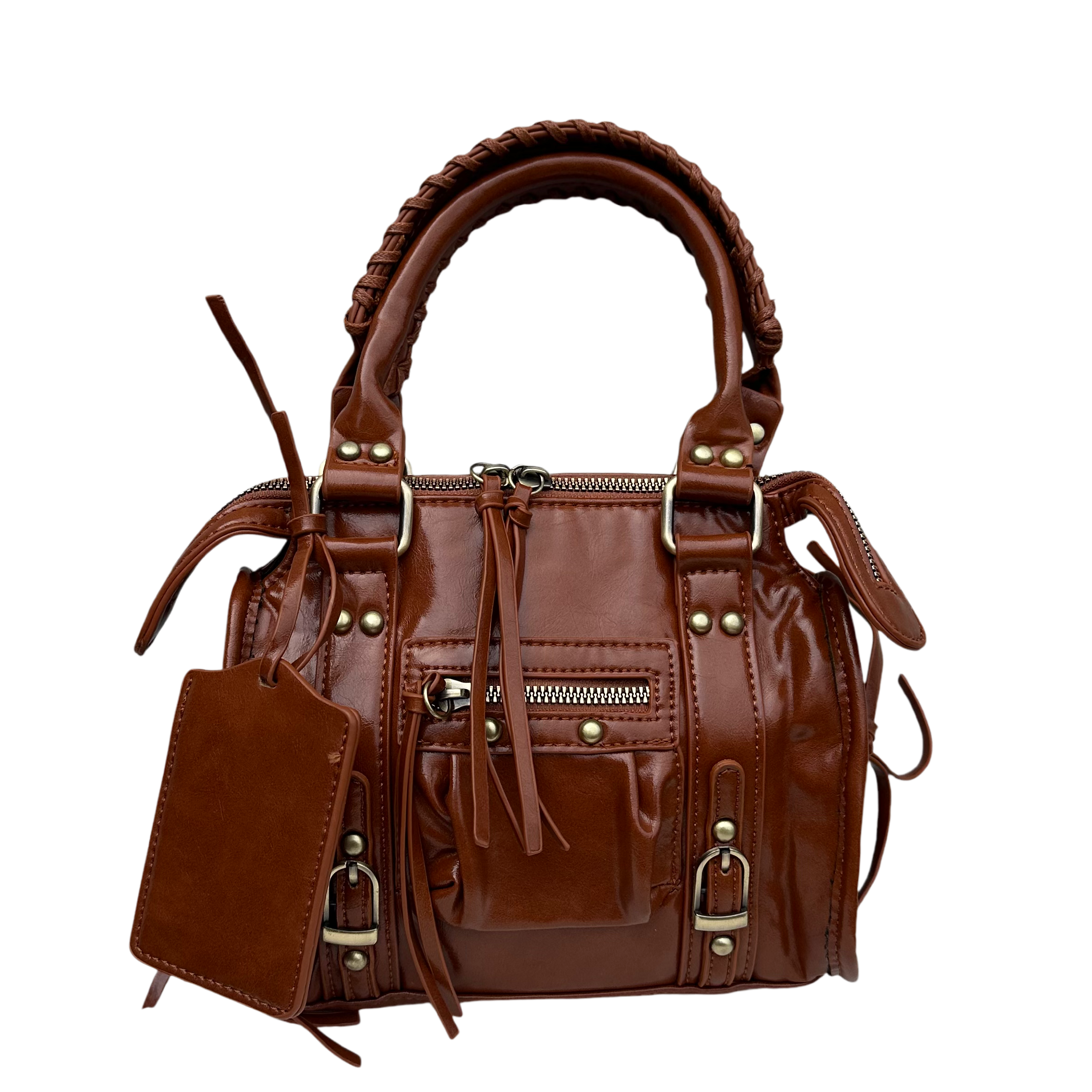 Liv Small Mirror Tas PU Leer - Bruin