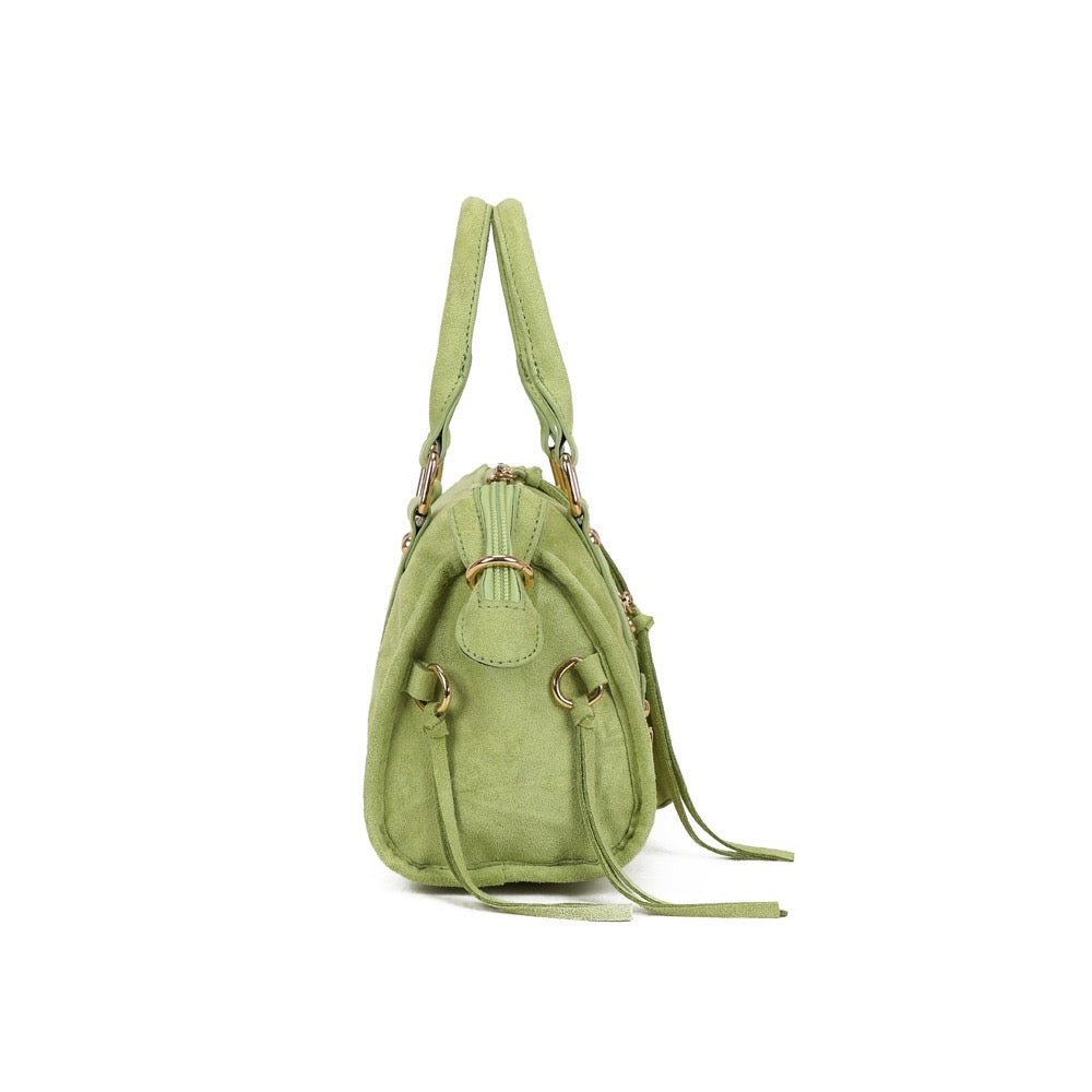 Liv Classic Suède Medium Tas - Appeltjes Groen