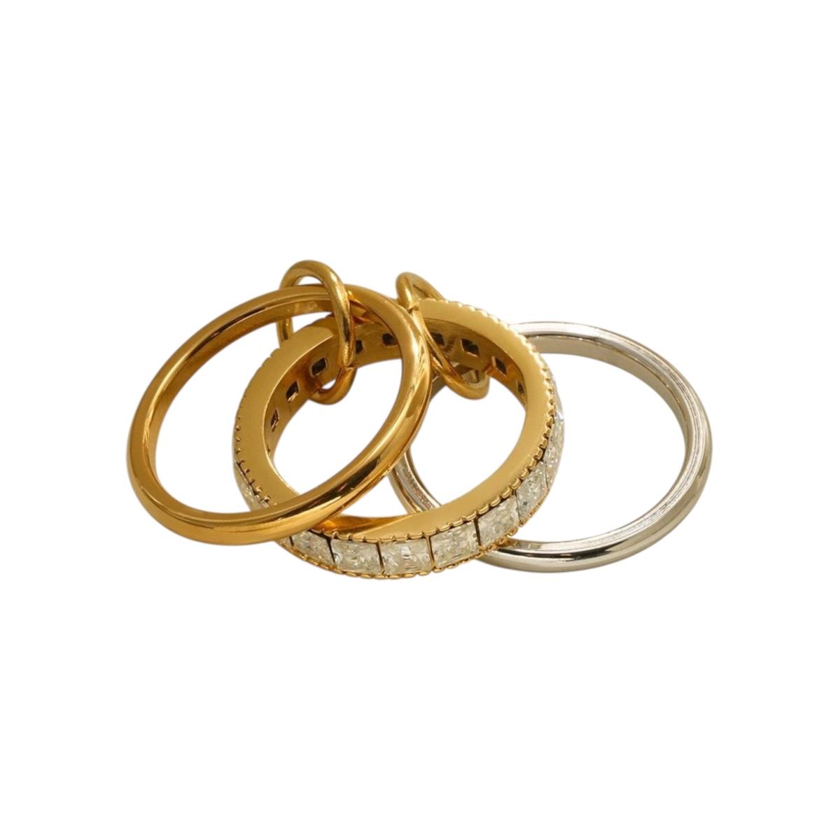 Demi Large Ring - Mix Silver and Gold