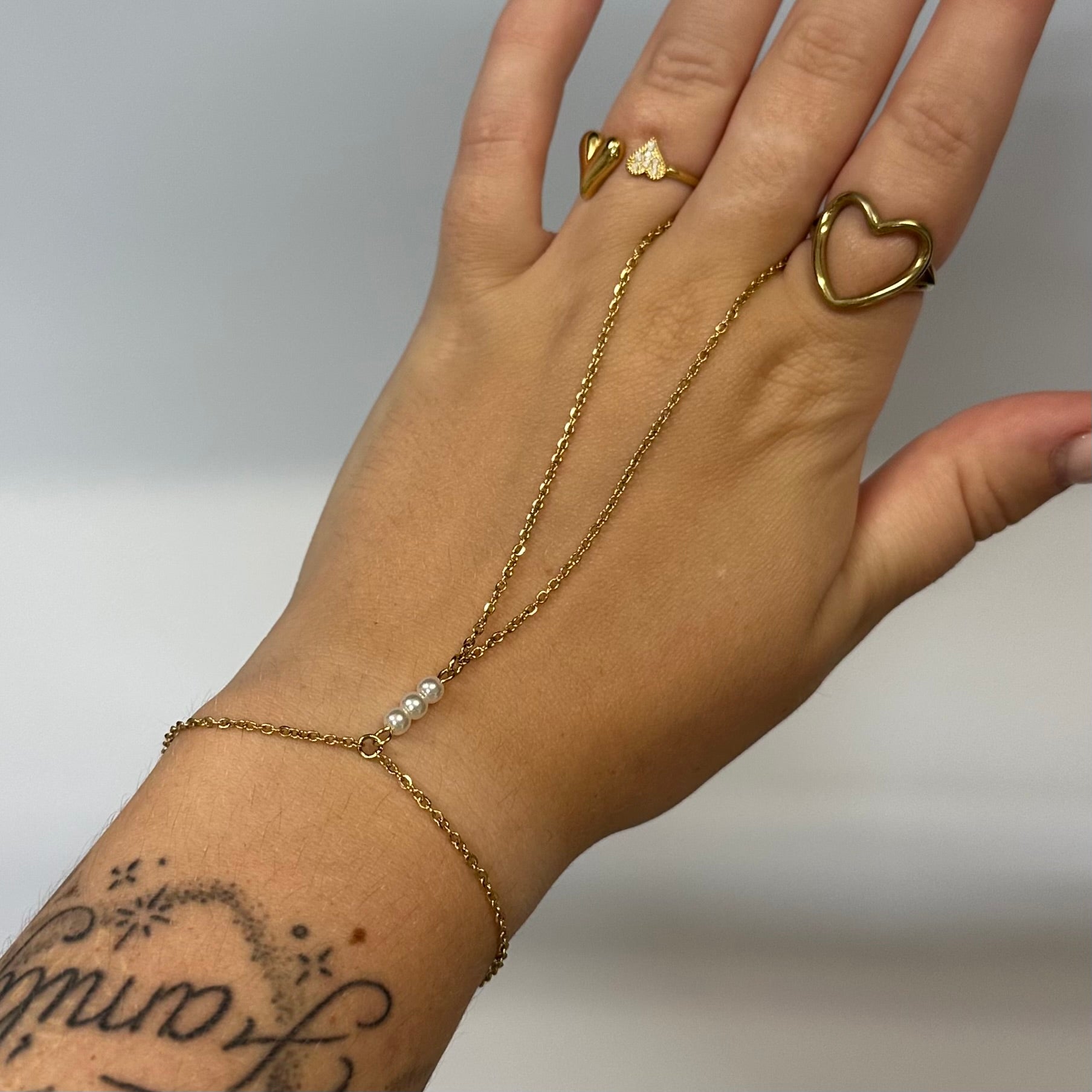 Handchain Parels - Silver