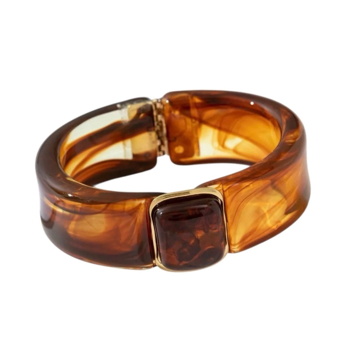 Mila Bangle Bracelet - Gold L. Brown