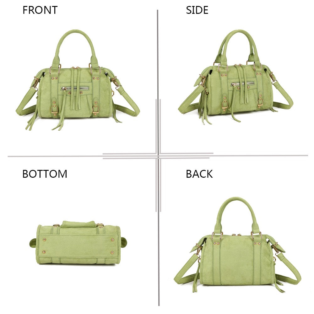 Liv Classic Suède Medium Tas - Appeltjes Groen