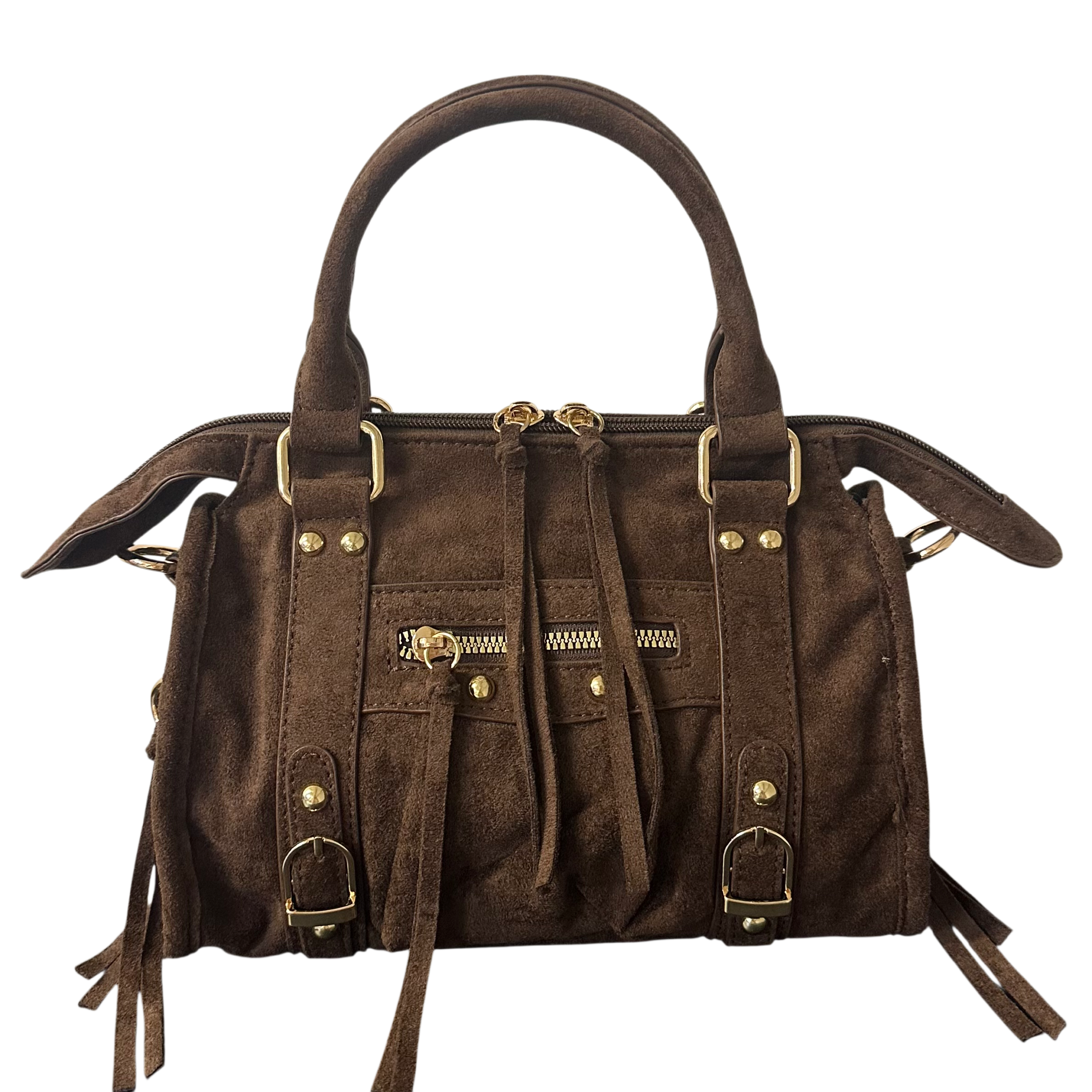 Liv Classic Suède Medium Tas - Coffee Bruin