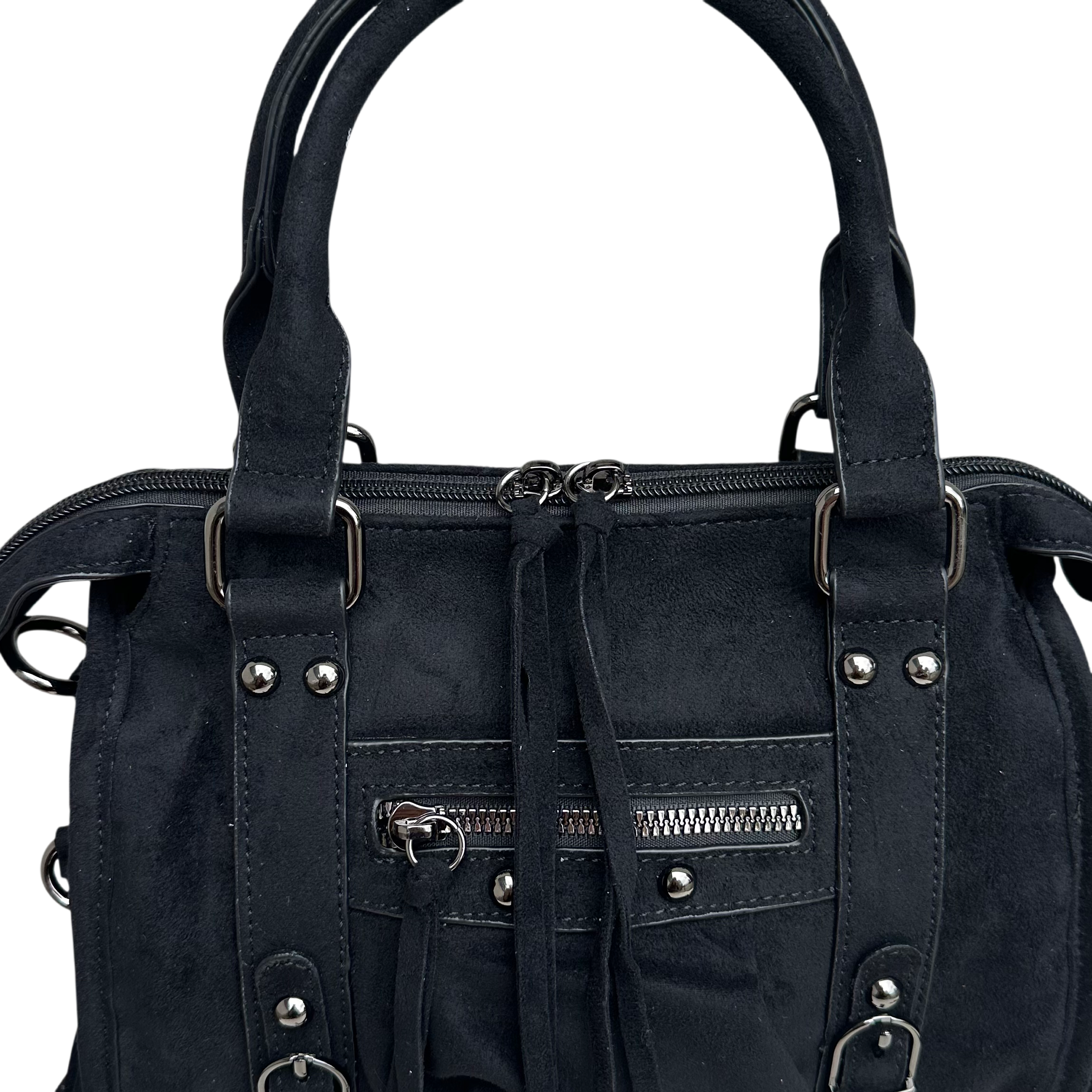 Liv Suède Medium Tas - Zwart