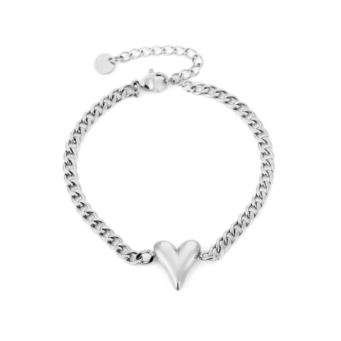 Tessa Heart Bracelet - Silver