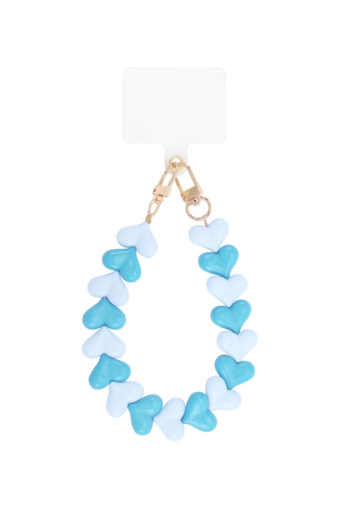 Telefoon Koordje Double Heart - Pastel Blauw