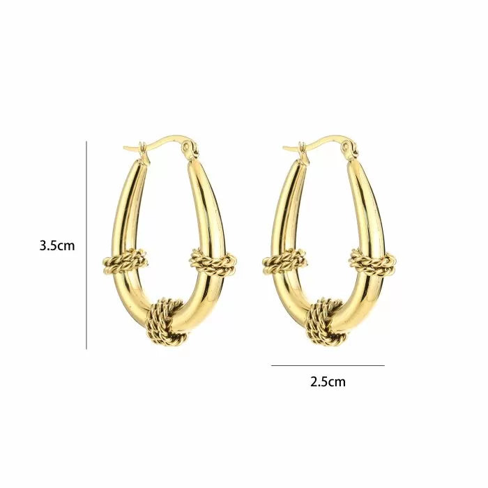 Bali Chunky Earrings - Gold