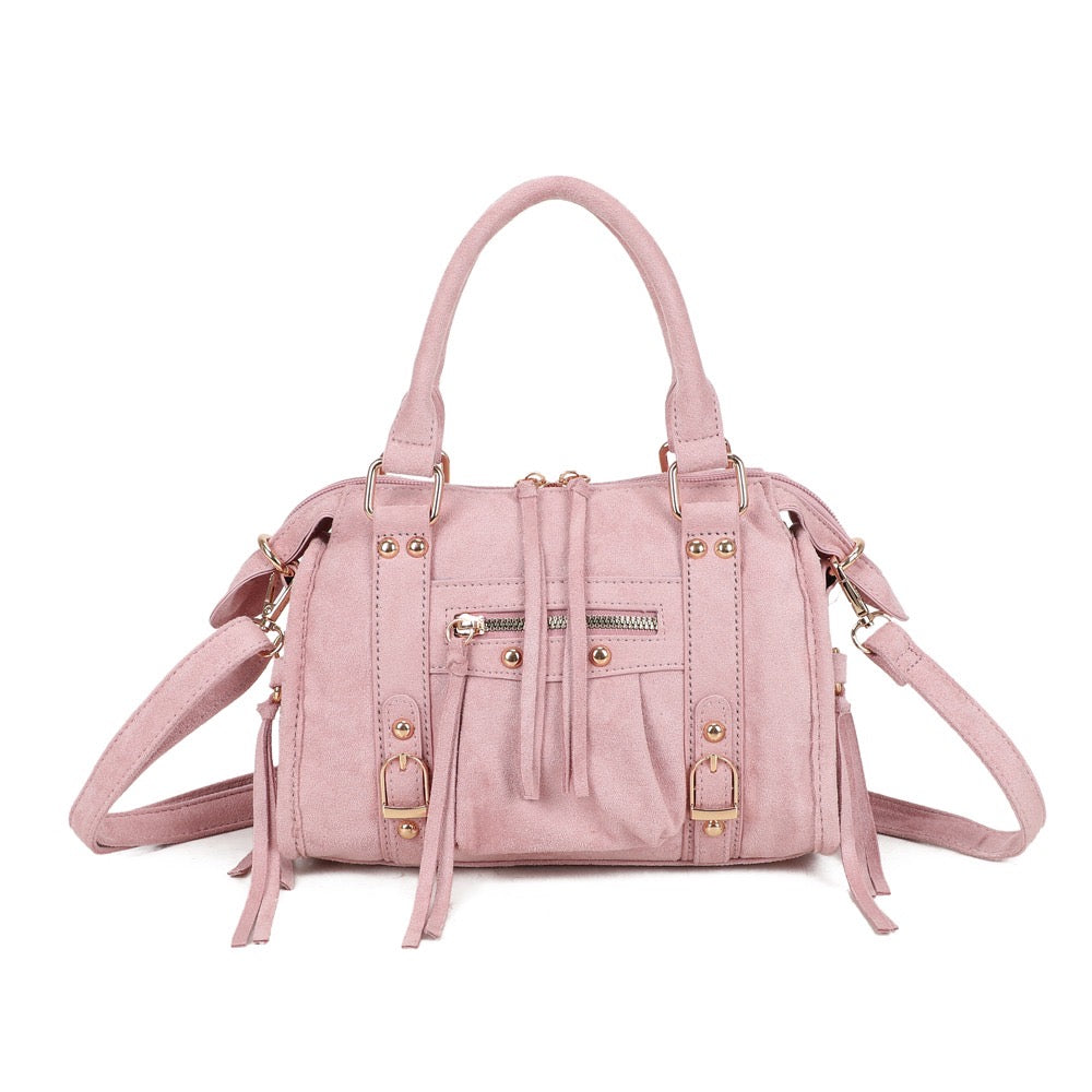 Liv Classic Suède Medium Tas - Roze
