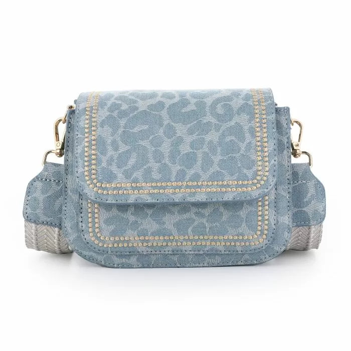 Mila Panter Tas - Leopard Blauw