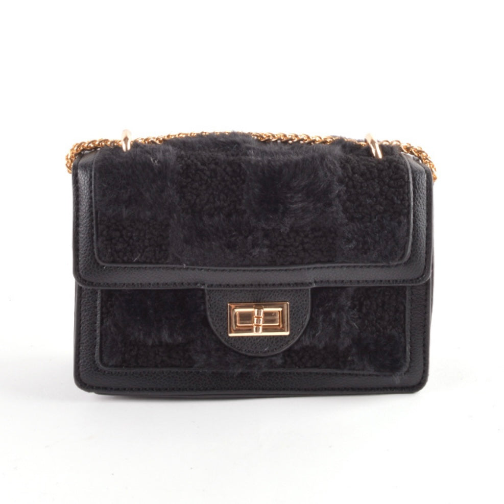 Fluffy Jolie Tas - Zwart