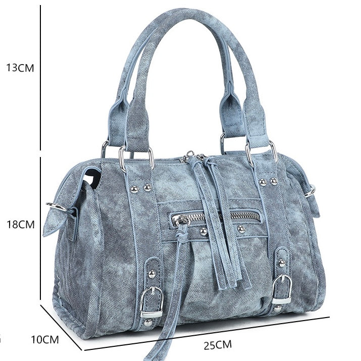 Liv Glowy Medium Tas - Denim