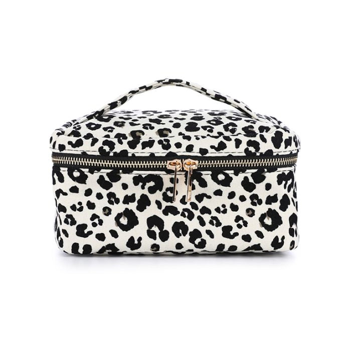 Make Up Tas - Leopard Wit