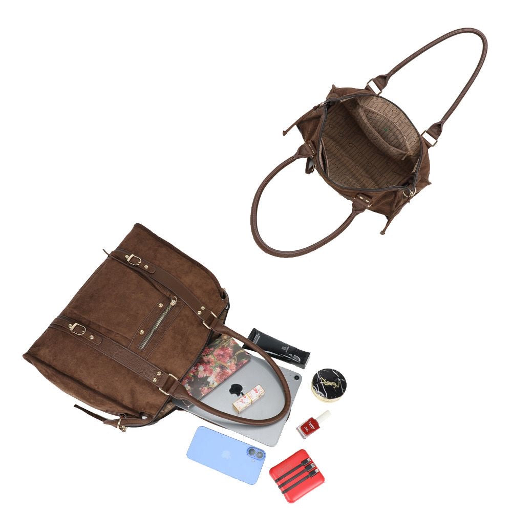 Liv Suède XL Tas - Koffie Bruin