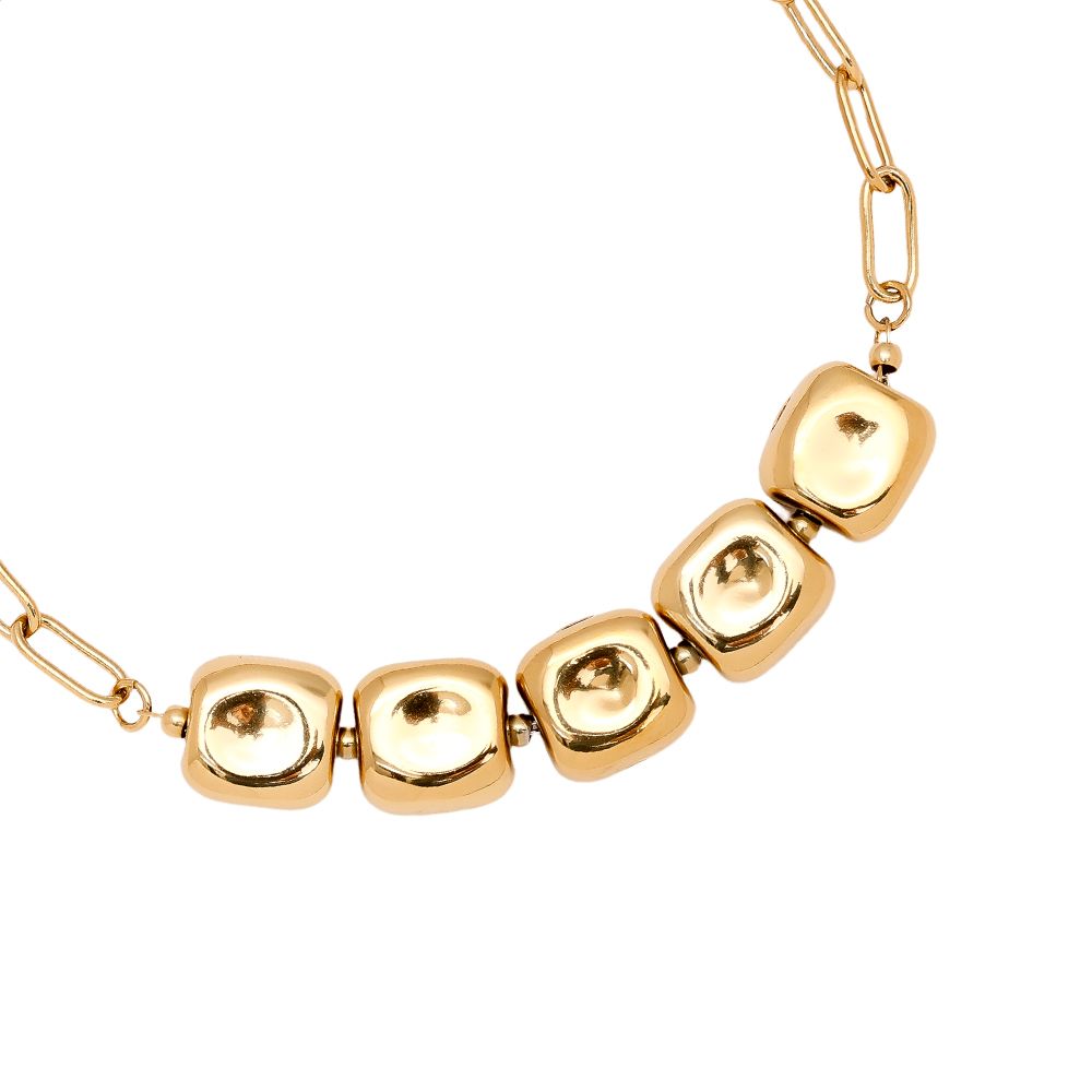 Cube Chain Bracelet - Gold