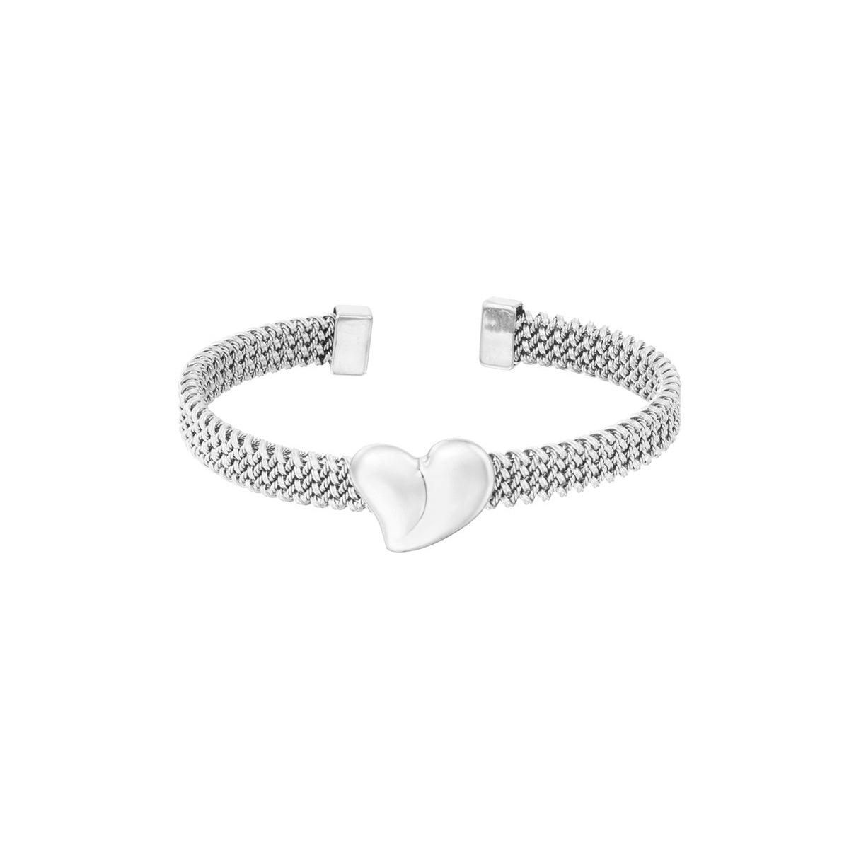 Bangle Heart Bracelet - Silver
