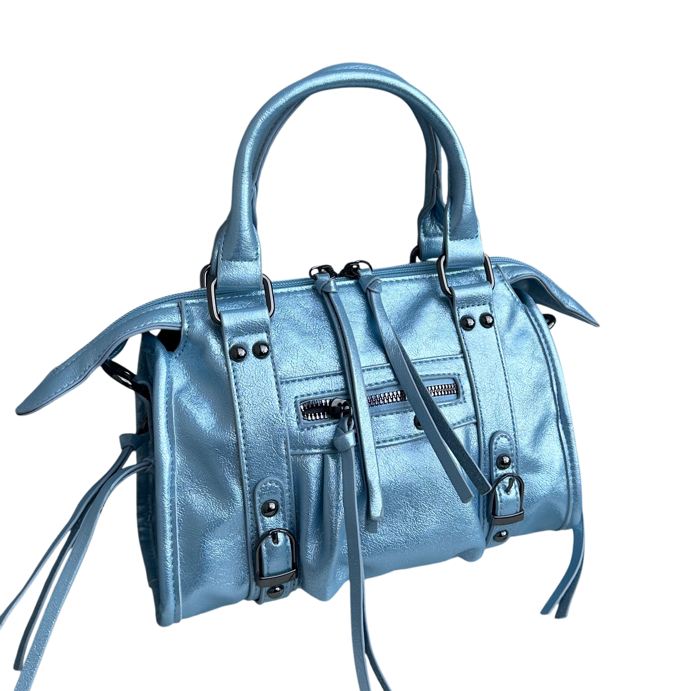 Liv Glowy Medium Tas - Metallic Licht Blauw