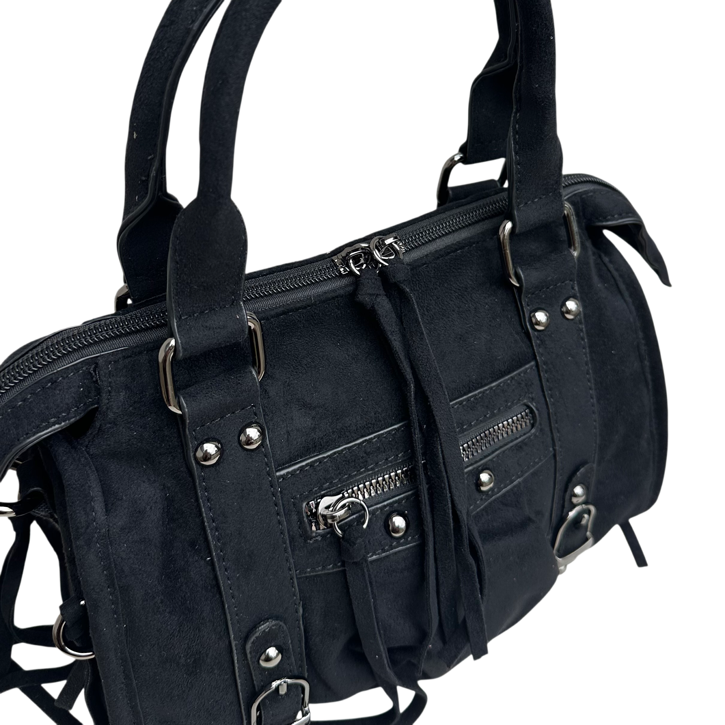 Liv Suède Medium Tas - Zwart
