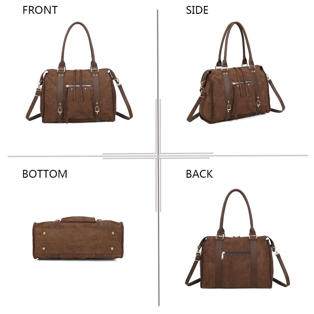 Liv Suède XL Tas - Koffie Bruin