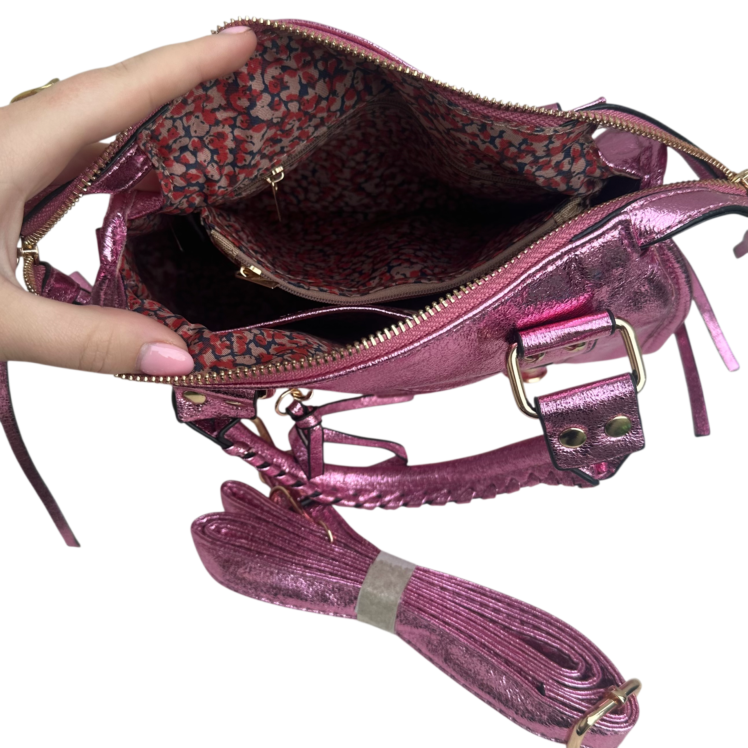 Liv Metallic Medium Tas - Roze