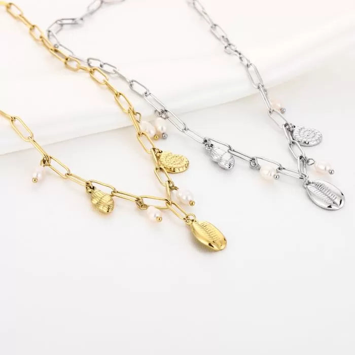 Figure Summer Charms Necklace - Gold