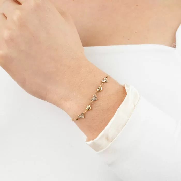 Gwen Heart Bracelet - Gold - Sieradenbycelin Sieradenbycelin Sieradenbycelin