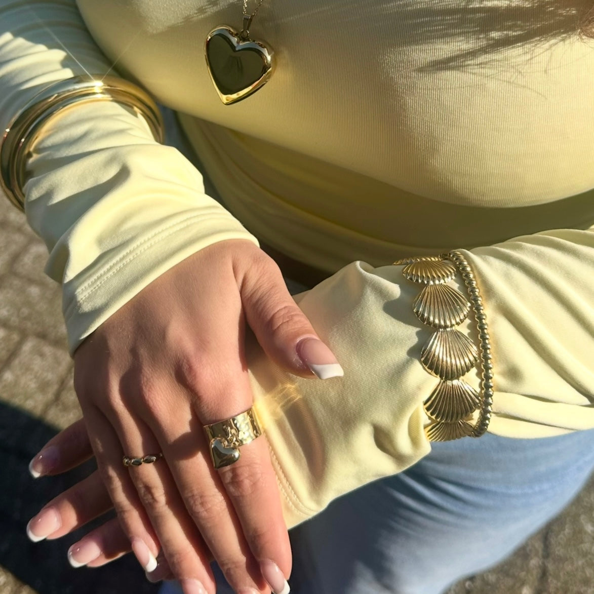 Nina Bangle Bracelet - Gold