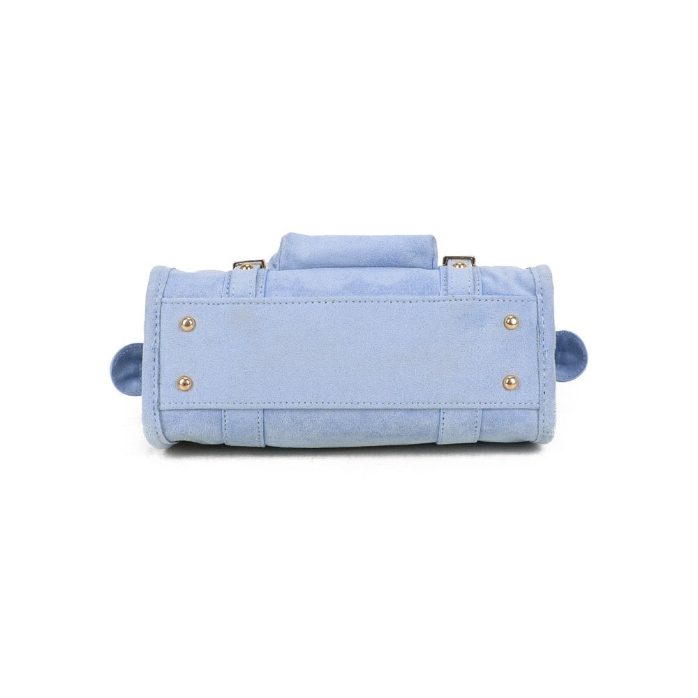 Liv Classic Suède Medium Tas - Baby Blauw
