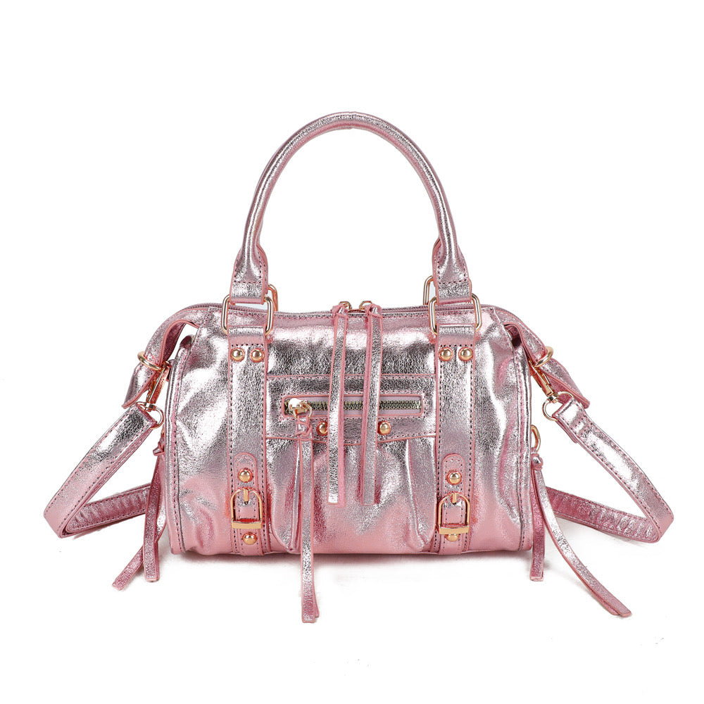 Liv Shiny Medium Tas - Metallic Roze