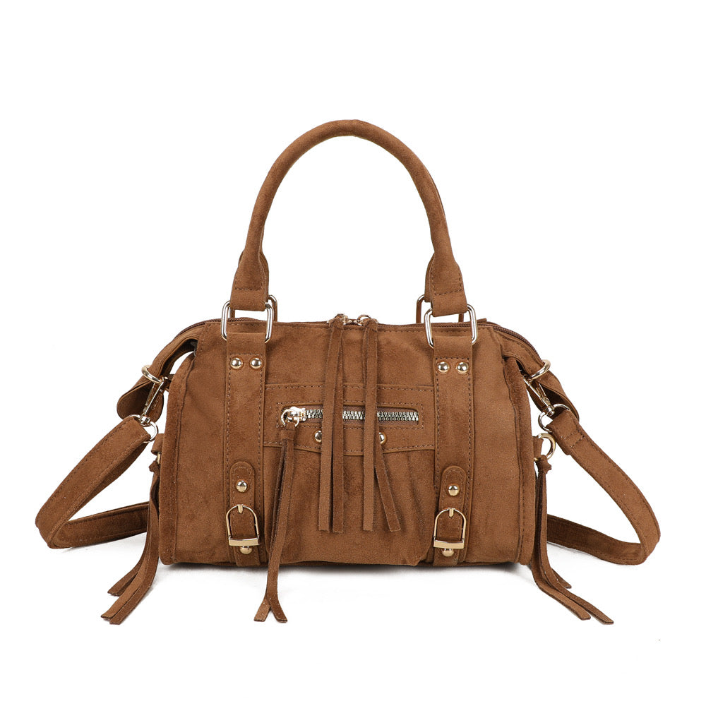 Liv Classic Suède Medium Tas - Bruin