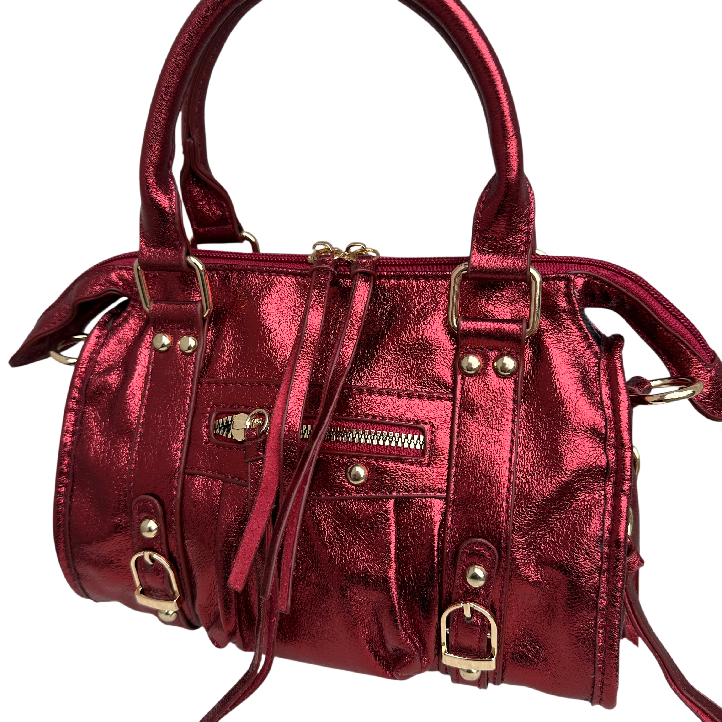 Liv Shiny Medium Tas - Metallic Rood