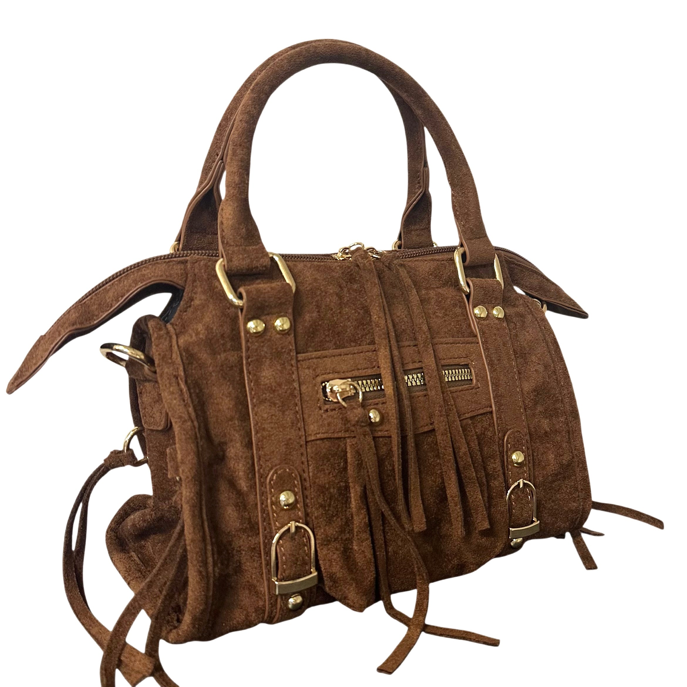 Liv Classic Suède Medium Tas - Bruin