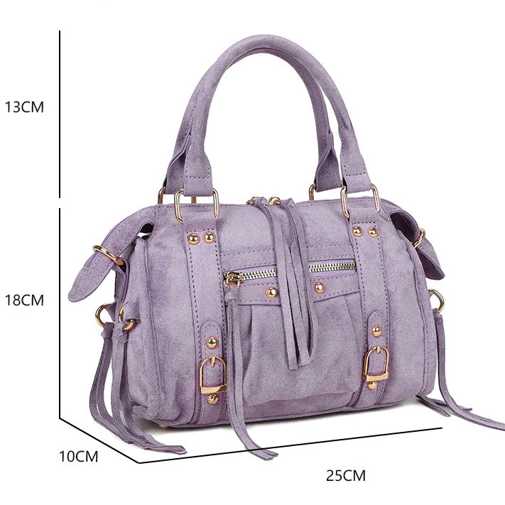 Liv Classic Suède Medium Tas - Lila