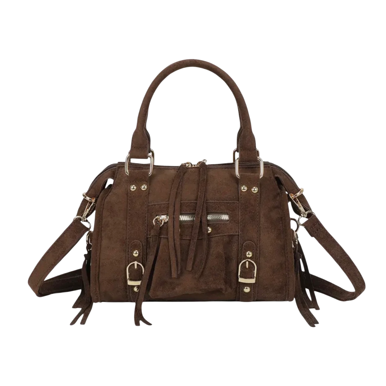 Liv Classic Suède Medium Tas - Koffie Bruin