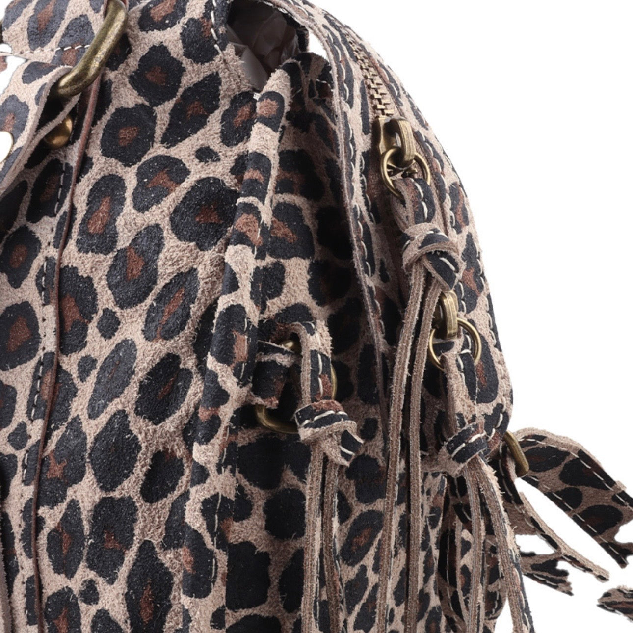 Liv Large Echt Leer Tas - Leopard