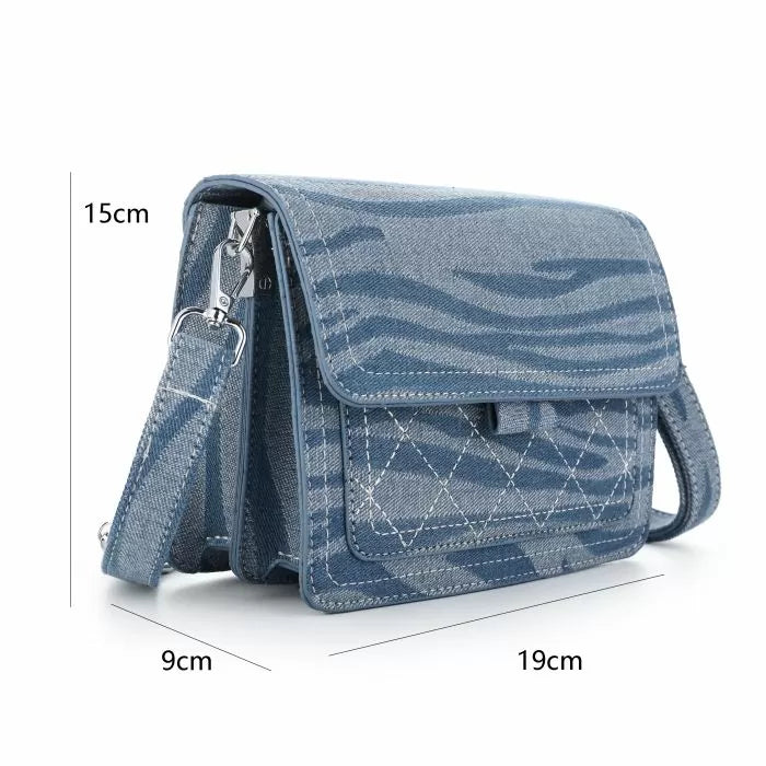 Chloe Special Denim Tas - Zebra Blauw