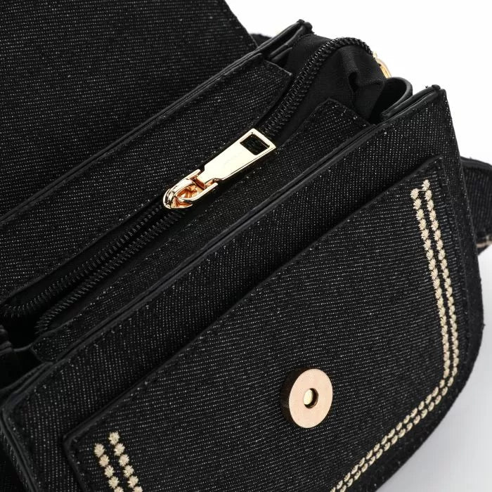 Mila Denim Tas - Wit