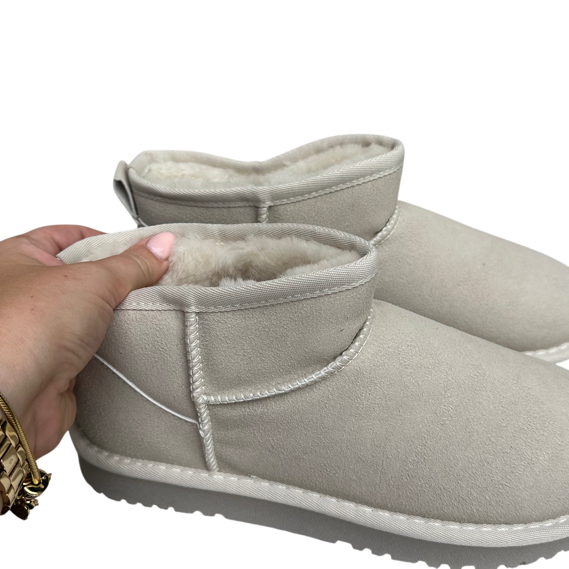 Fluffy Boots Lage Zool - Beige