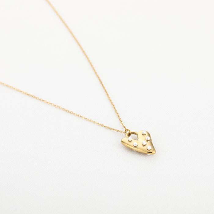 Parels Heart Mini Necklace - Gold